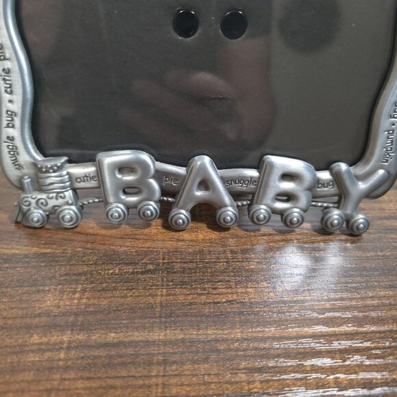 Malden Baby Pewter Picture Frame 3.5" X 5" Photos Train Baby Shower Christening - Picture 3 of 13